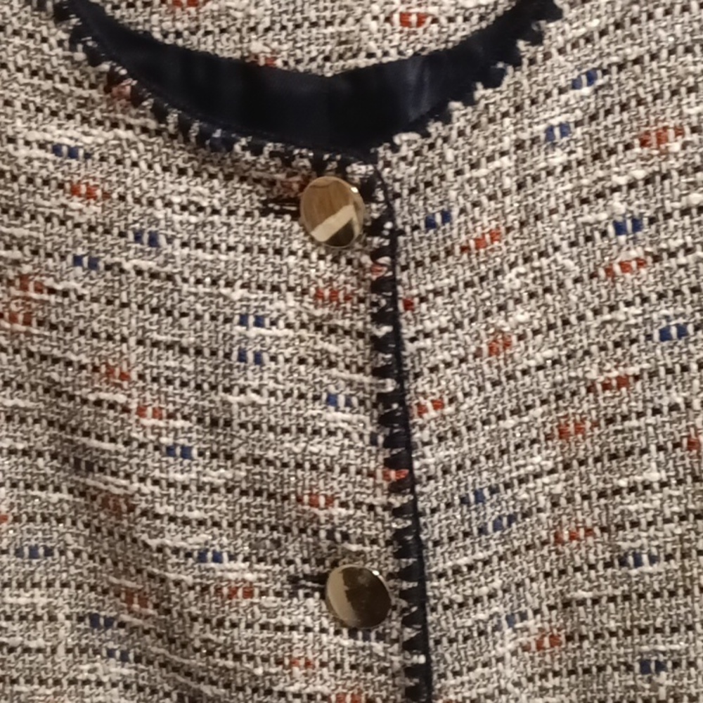 Final Price Zara Basic Multi-Colored Jacket W Gol… - image 8